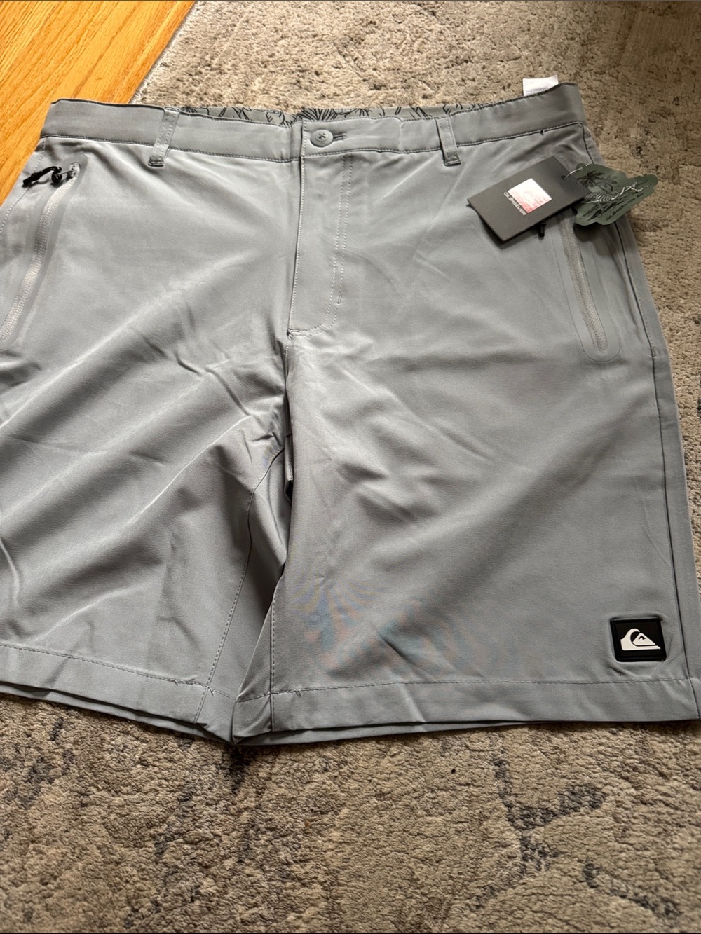 Quiksilver Light Gray Quick-Dry Boardshorts